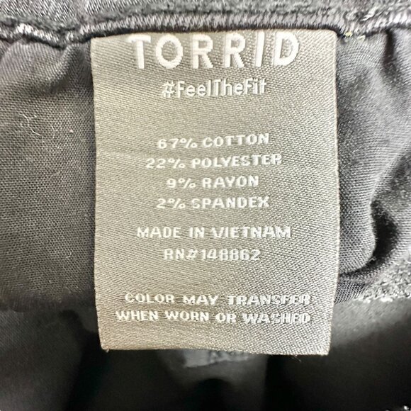 Torrid Denim Jeggings Womens 18R Black 3 Button and Zip Fly Pockets - Picture 6 of 8